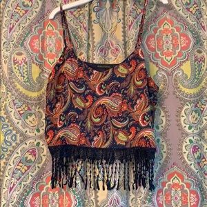 Paisley print dressy tank top